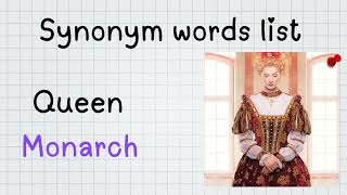 learning Synonym words list from A to Z | Synonym Words Explained | #learnenglish