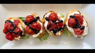 Classic glazed bruschetta