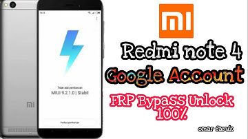Mi Redmi Note 4 Gmail Account/Google Account FRP Bypass Unlock 100% January 2021 New Trick and Tips