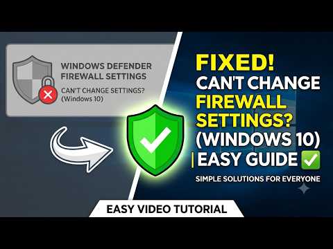 Fix : Windows Firewall can’t change settings in Windows 10?