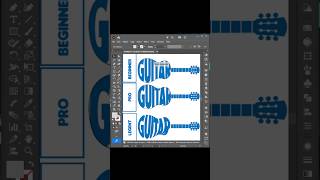 How to Create Guitar-Shaped Text in Adobe Illustrator 2026 | Text Effect Tutorial #shorts #fyp