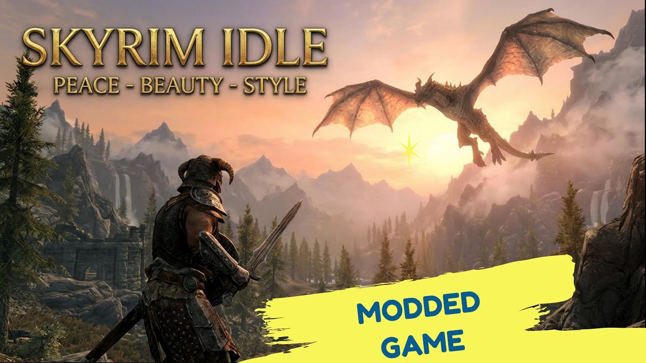 (Portrait) Unique Skyrim Idle. Live Stream Now | Jeremy Soule Ambience |  Skyrim Modder 2026.