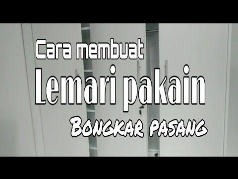 Haris furniture Cara membuat lemari pakaian 3 pintu 