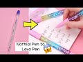 Diy lava pen easy without straw  how to make lava pen without glitter  pen decoration ideas