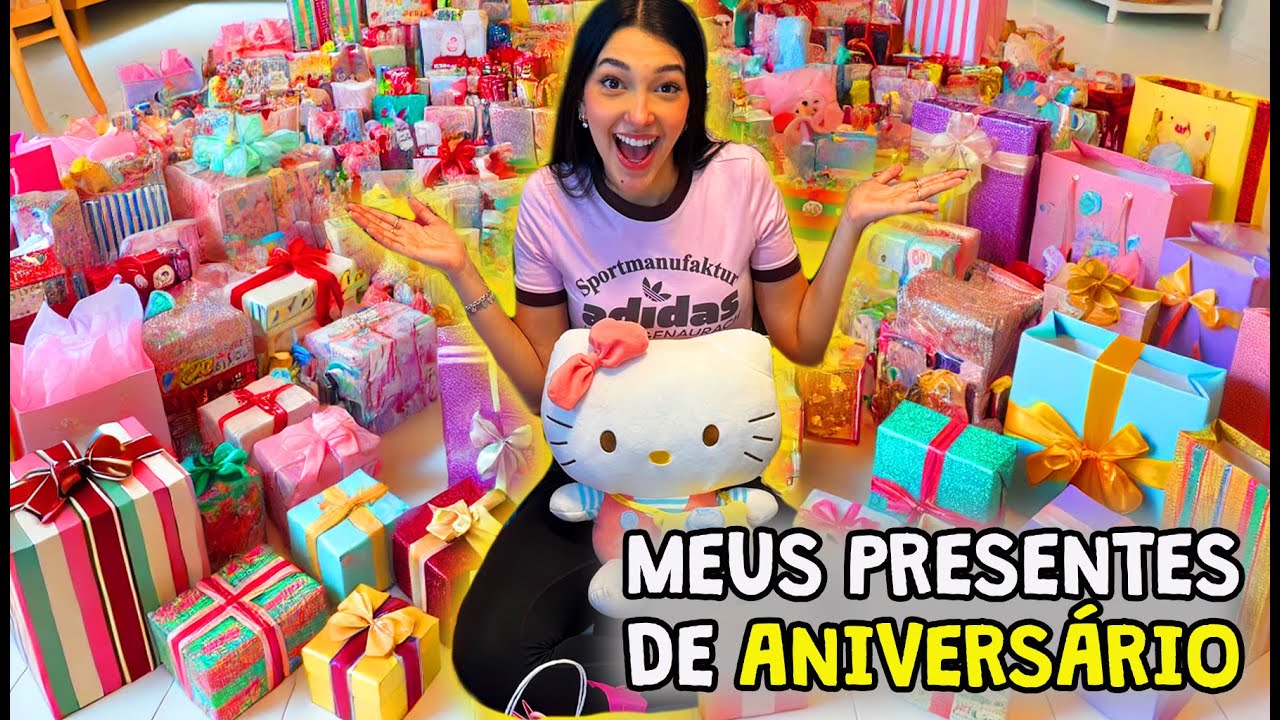 ABRINDO MEUS PRESENTES DE ANIVERSÁRIO