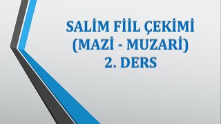 Salim fiil çekimi 2.ders (mazi ve muzari fiil)