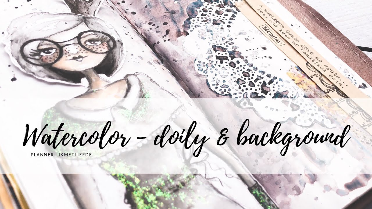 PLANNER // watercolor doily & background