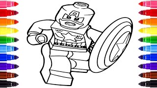 LEGO Captain America Coloring Pages for Kids – Free Printable Superhero Fun!