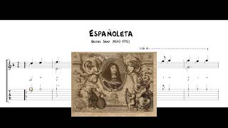 Easy Guitar Pieces - Gaspar Sanz - Españoleta (Guitar Tab)