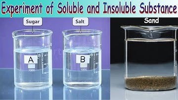 Soluble and Insoluble Substances - Experiment