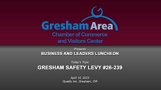 Gresham Safety Levy Ballot Measure: 26-239