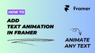 Framer Tutorial: Animate Texts Easily | #framertutorial #framertextanimation Text Animation #Framer
