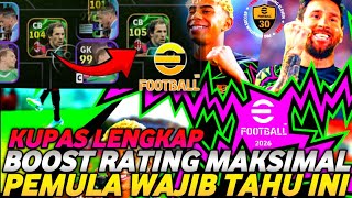 BOOST MAX RATING‼️ CARA MENINGKATKAN RATING PEMAIN DI EFOOTBALL 2026 MOBILE & BOOSTER EFFECT screenshot 2