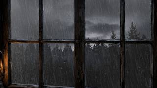 Relaxing Rain Sounds for Sleep | Heavy Rain Pouring Outside the Window