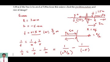 CBSE 10: A convex mirror used for rear view on an automobile has a radius of curvature of 3.00 m