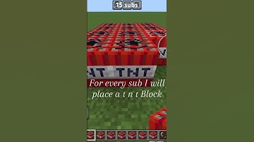 Every sub I will place a tnt block day 1 15 subs #minecraft #minecraftshorts