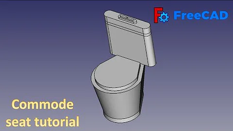 FreeCAD Tutorial : How to make a Commode seat in Freecad #freecad #3dmodel #3ddesign #cad