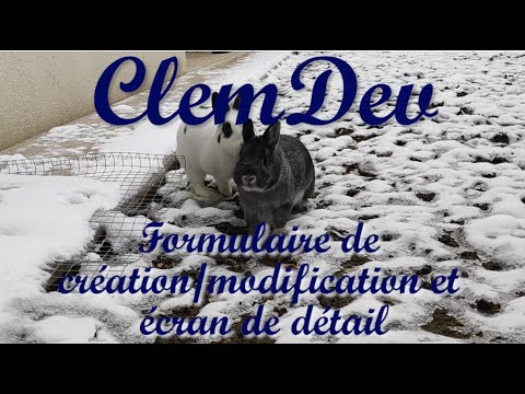 DJANGO - Formulaires création/modification et écran de détail