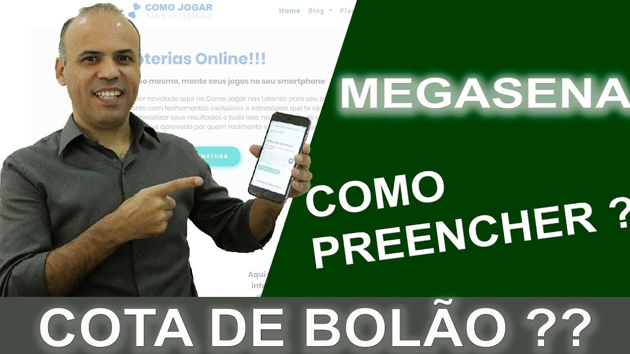 COMO PREENCHER COTAS DE BOLAO PARA MEGASENA CLEBER 