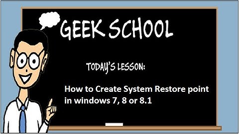 how to create system restore point in windows 8 or 8.1