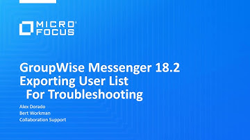 GroupWise Messenger User Export