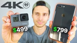 GoPro Hero6 vs iPhone 8 Plus! Who Does 4K 60FPS Better?