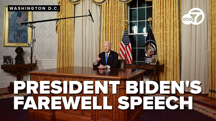 FULL VIDEO: President Joe Biden delivers farewell address from the Oval Office