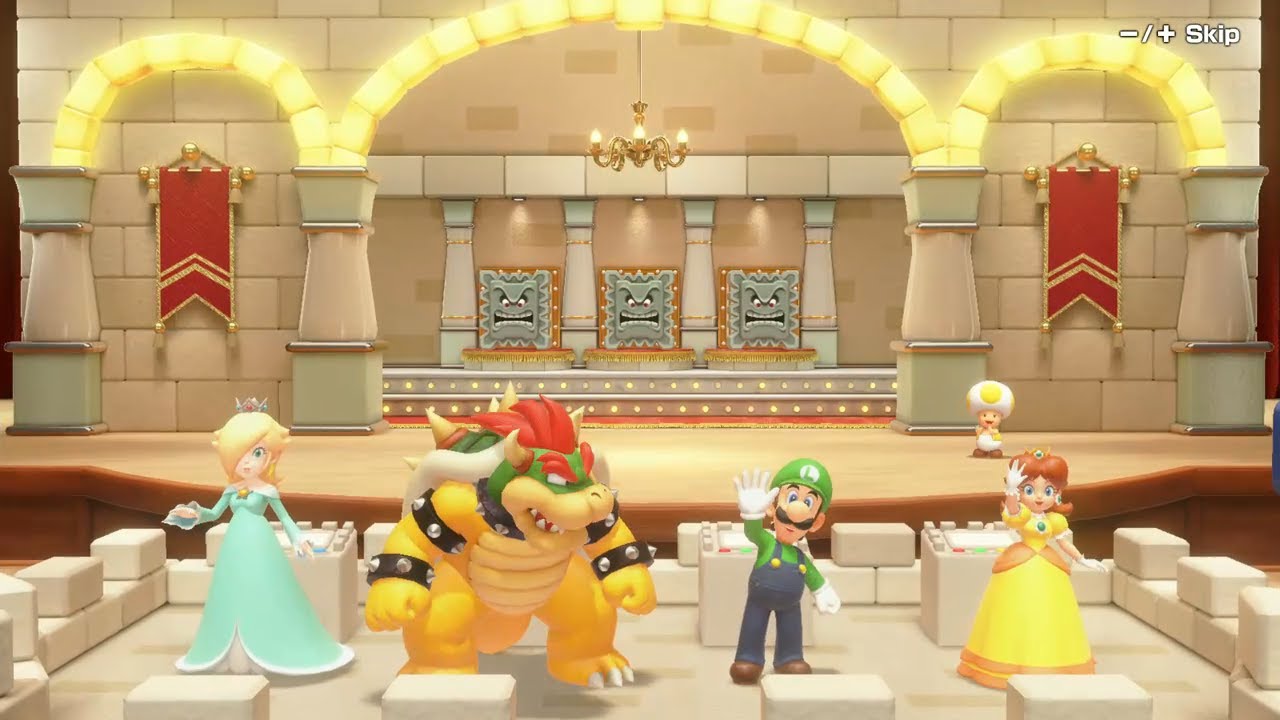 Super Mario Party Jamboree King Bowser's Keep Luigi vs Rosalina , Daisy & Bowser