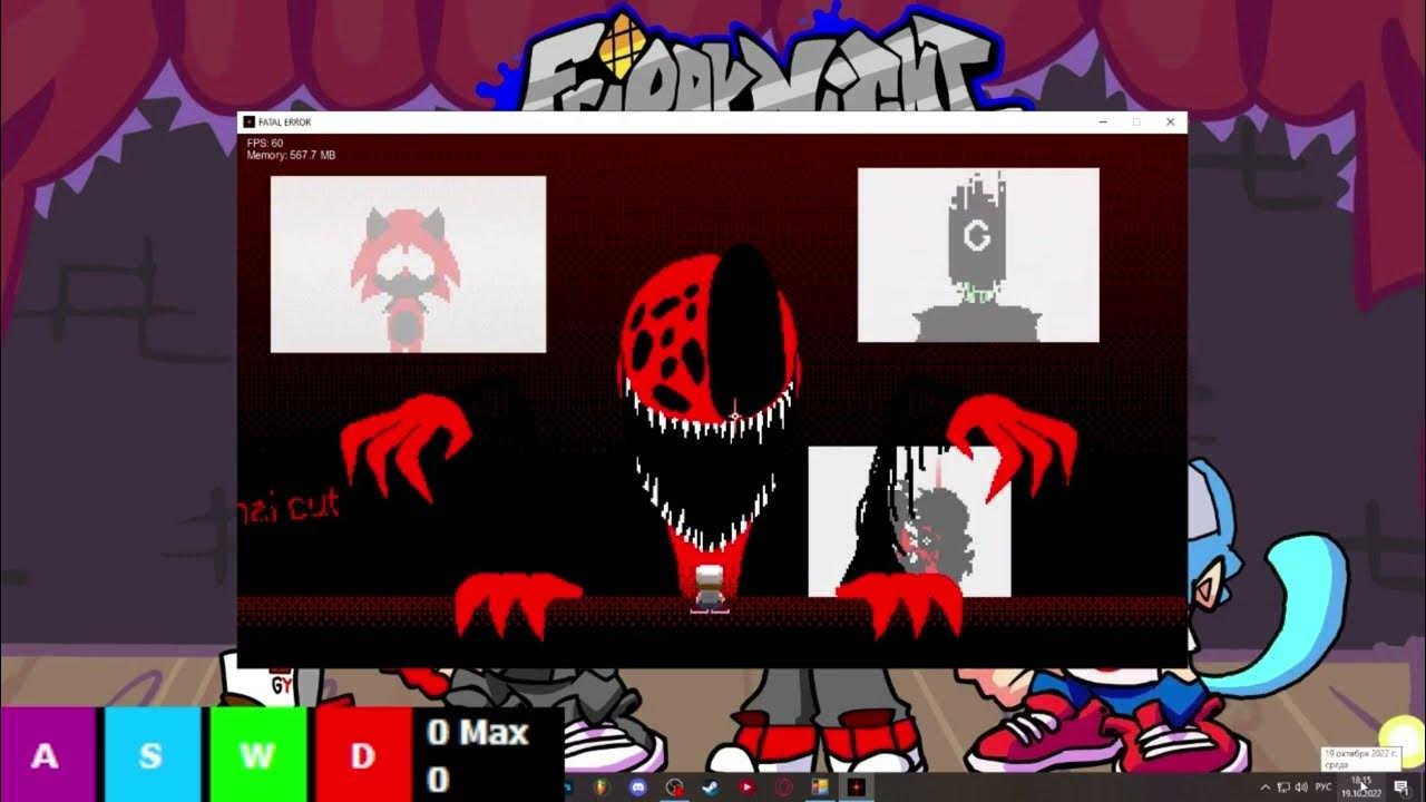 Fnf fatal error. Ошибка fatal error fnf sonic exe. фрайдей найт фанкин против отель хазбин. fatal error sonic fnf.