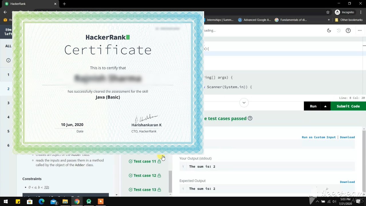 hackerrank problem solving intermediate certification solutions github