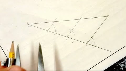 Compass Tips - Dividing a line sement into equal segments. Method 2