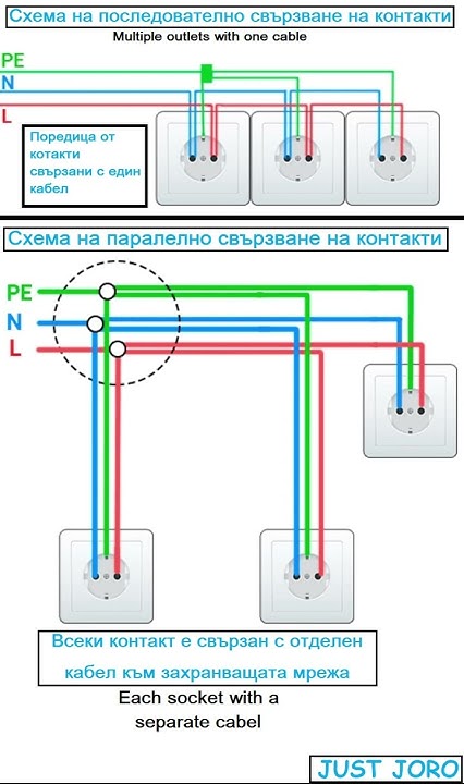 Паралено и успоредно свързване на контакти - YouTube