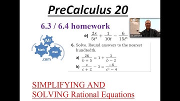 PC 20 Simplifying and Solving Rational Expressions and Equations (6.3/6.4) 2021