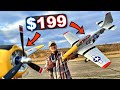 Two UNDER $200 RC Warbird Planes - Arrows P51 Mustang &amp; T28 Trojan