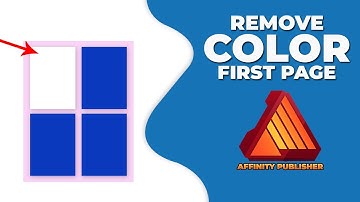 How to remove color of first page in affinity publisher
