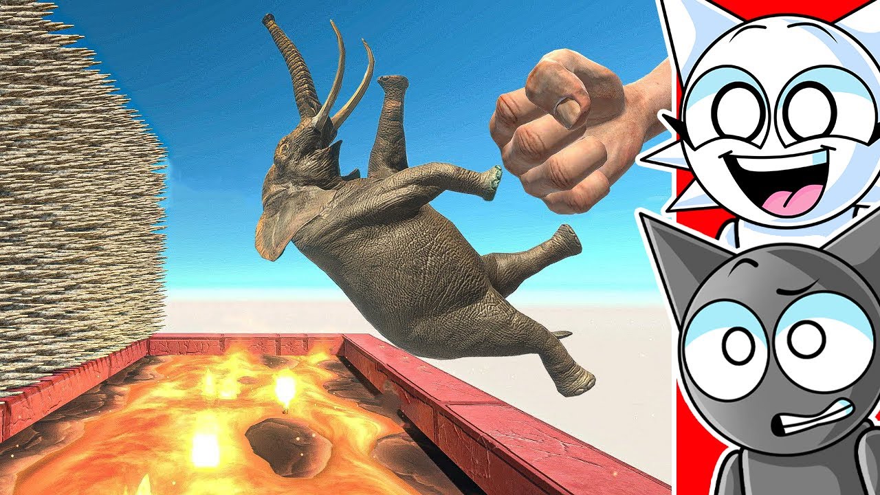 ALL ANIMALS vs GIANT PUNCH with LAVA in ARBS!