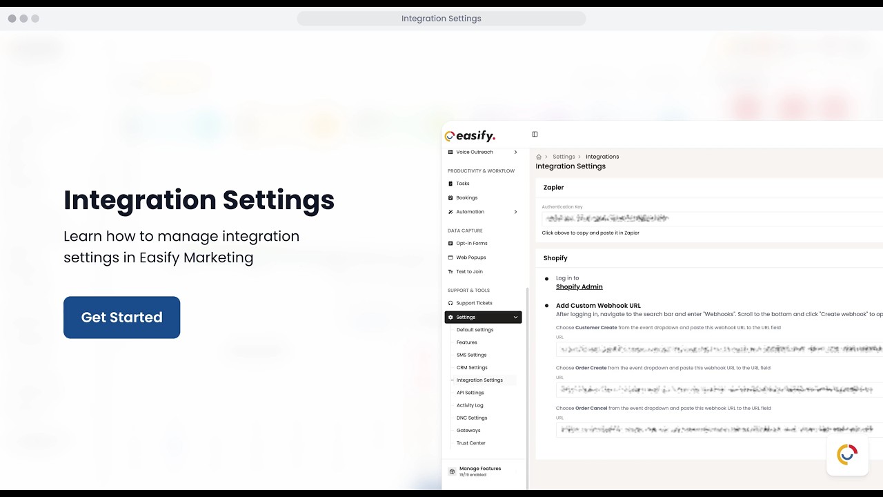 Integration Settings in Easify Marketing | Easify Marketing | Tutorial ...