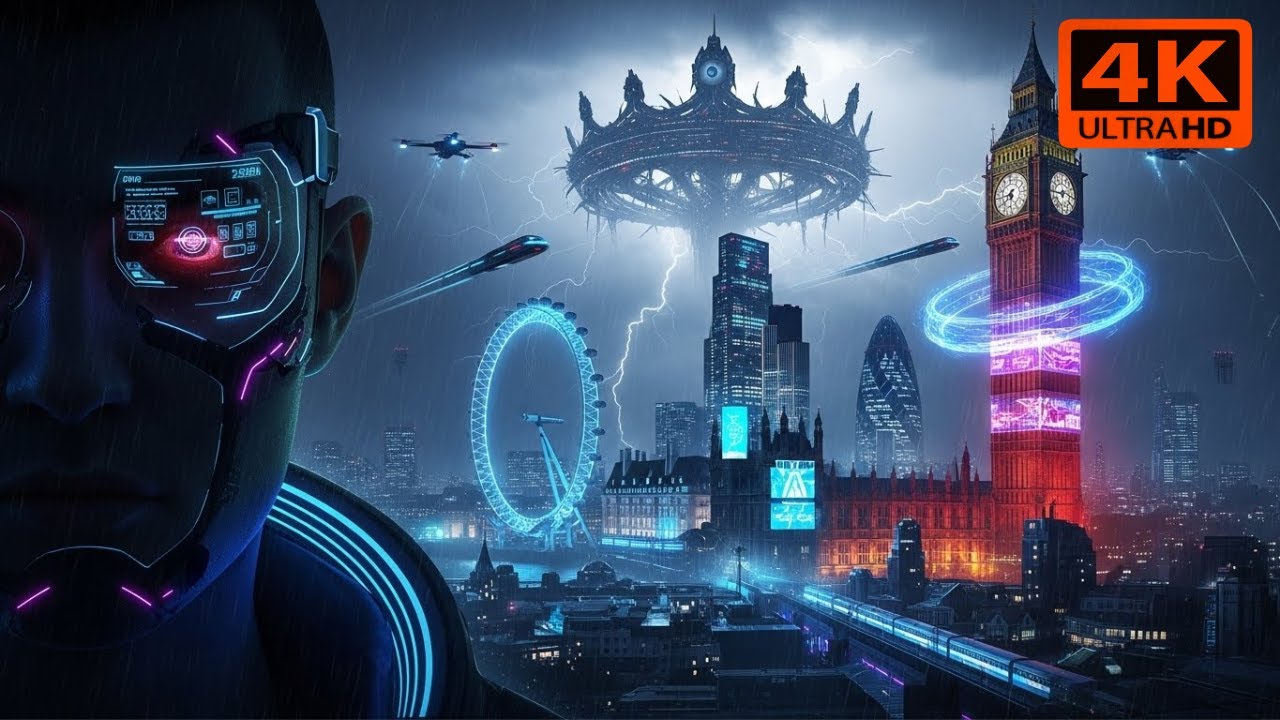 Future City London 2250: The Cyberpunk Evolution of the Thames