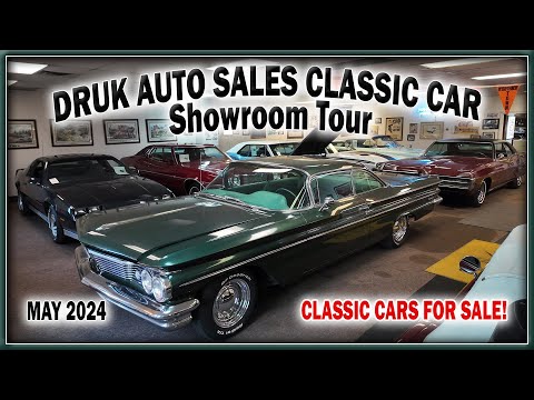 CLASSIC CARS FOR SALE LOT WALK - Druk Auto Sales Ramsey Minnesota May 2024