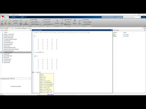 Making Special Matrices in MATLAB