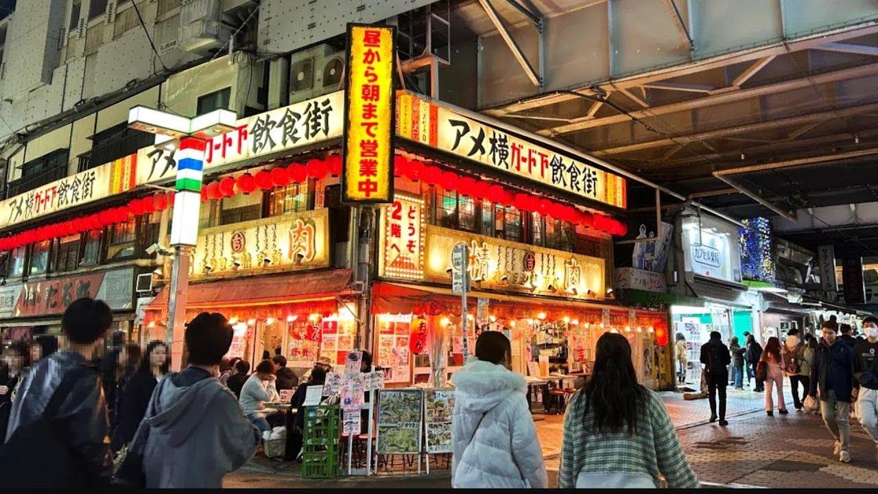 Tokyo Night Walk – Ueno Yokocho Izakaya Alley | 4K HDR