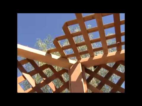How to Build a Gazebo - 17.Installing Gazebo Roof Lattice ...