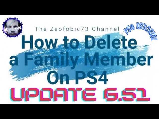 How to Delete a Family on PS4 Update 6.51 -