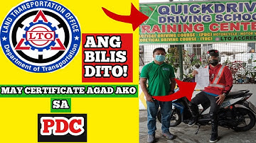 Ang Mabilis na DRIVING SCHOOL sa pagkuha ng certificate of PDC/Practical Driving Course