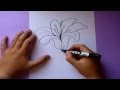 Como dibujar una flor paso a paso | How to draw a flower