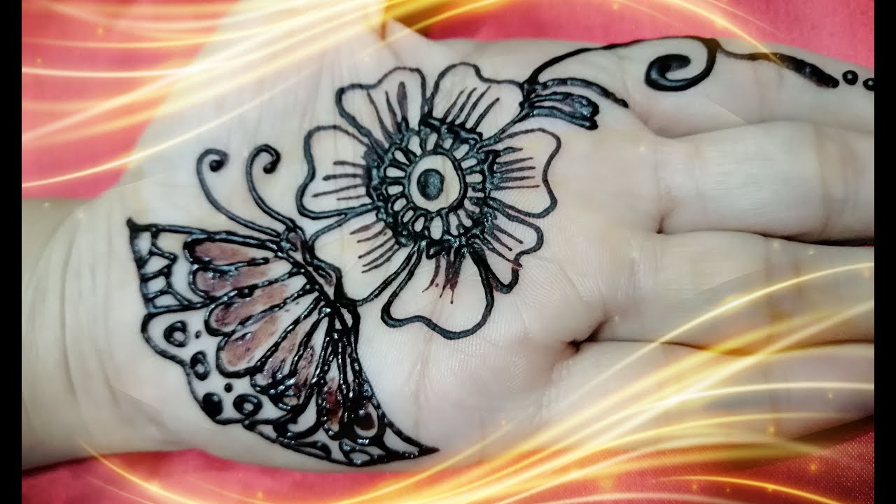 Most Beautiful Butterfly Simple Mehndi Design for Hands New Mehndi