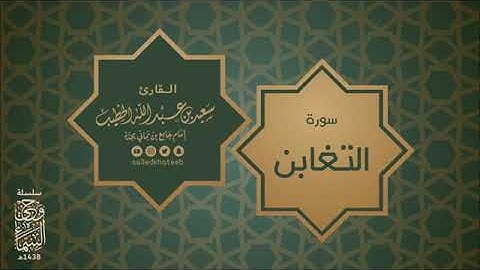 سورة التغابن الشيخ سعيد الخطيب