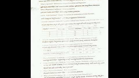 Business Statistics-II || Question Papers 2021 || IV Sem || T/M.E/M || B.COM || SatavahanaUniversity