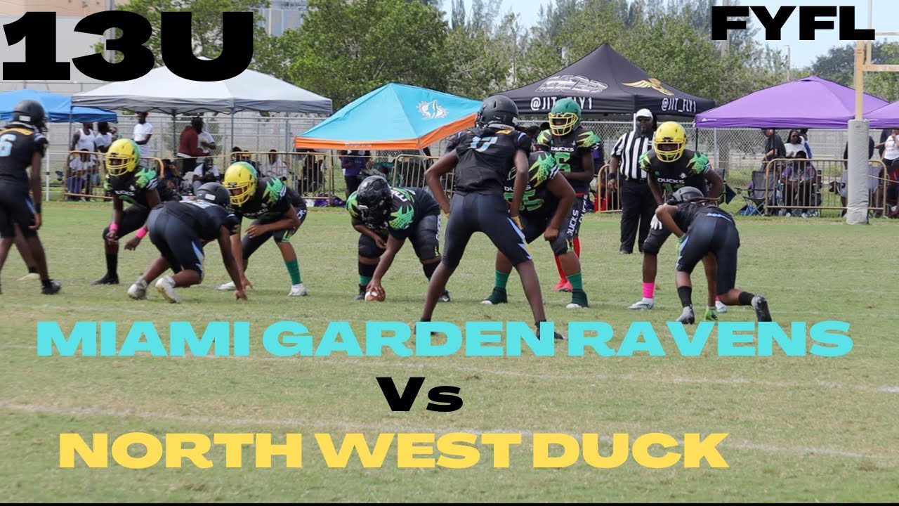🔥FYFL PLAYOFFS 13U ACTION🏡MIAMI GARDENS RAVENS (PURPLE LAMBO) VS NORTH WEST BOYS CLUB DUCK 🦆