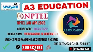 NPTEL Programming in Modern C++ Week 2 Programming Assignment Answers | noc26-cs52
